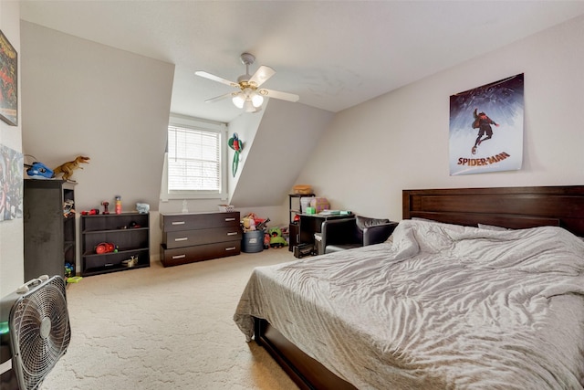 3408 Fm 2280, Cleburne, TX 76031 - carpeted bedroom with lofted ceiling and a ceiling fan