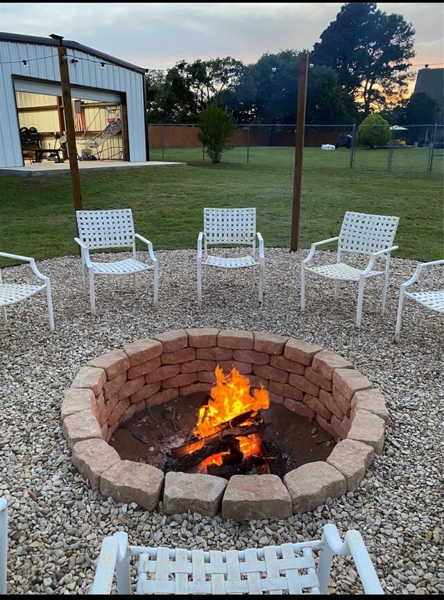 3408 Fm 2280, Cleburne, TX 76031 - view of patio featuring an outdoor fire pit