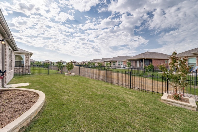1232 Bright Stars Dr, Little Elm, TX 76227 - view of yard featuring a fenced backyard and a residential view