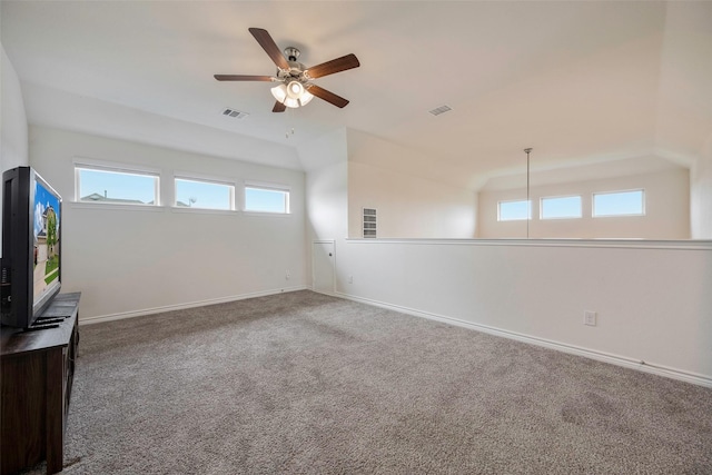 503 Saddle Club Way, Princeton, TX 75407 - empty room with plenty of natural light, visible vents, a ceiling fan, and carpet flooring