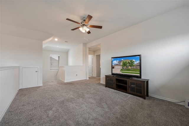 503 Saddle Club Way, Princeton, TX 75407 - unfurnished living room with baseboards, a ceiling fan, visible vents, and carpet
