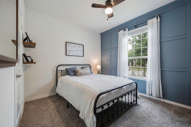 503 Saddle Club Way, Princeton, TX 75407 - bedroom with dark carpet, a ceiling fan, and baseboards