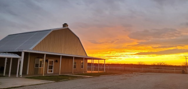 view of horse barn