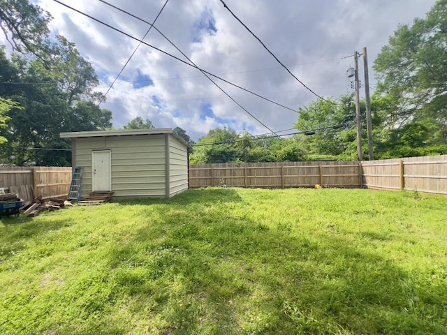 2631 Lillian St, Shreveport, LA 71103 - view of yard with an outbuilding, a shed, and a fenced backyard