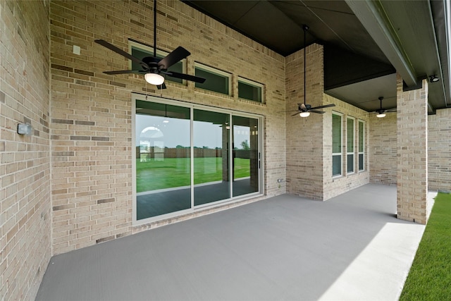 431 Broadmoor, Ovilla, TX 75154 - view of patio / terrace featuring ceiling fan