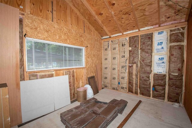 interior space with lofted ceiling