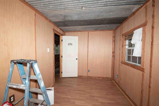 hall featuring wood finished floors