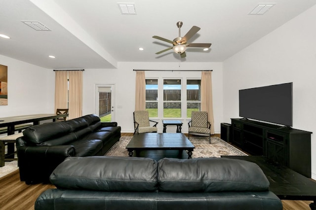 4321 Minnow Cove Rd, Oak Point, TX 75068 - living room featuring visible vents and wood finished floors