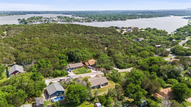 1816 Hidden Valley Rd, Granbury, TX 76049 - drone / aerial view of a heavily wooded area and a nearby body of water