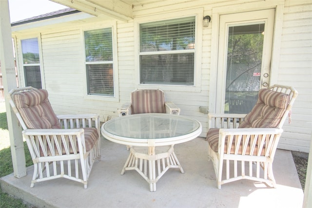 view of patio with outdoor dining space