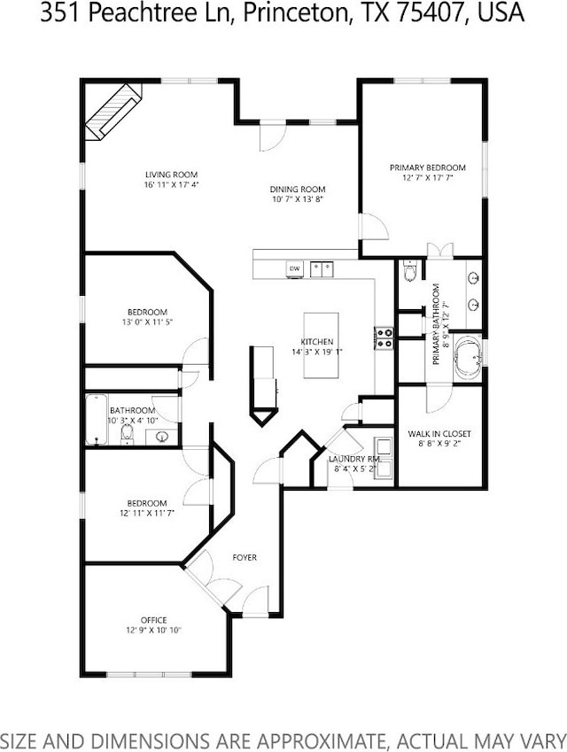 351 Peachtree Ln, Princeton, TX 75407 - plan