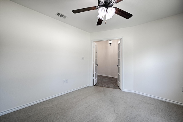 351 Peachtree Ln, Princeton, TX 75407 - spare room with light colored carpet, a ceiling fan, and baseboards