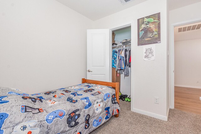 1607 Grand Villa St, Princeton, TX 75407 - carpeted bedroom featuring baseboards, visible vents, and a closet