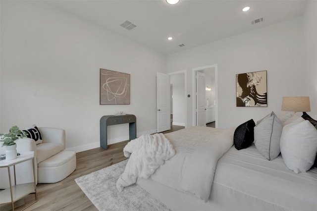 4330 Silver Spur Dr, Prosper, TX 75078 - bedroom with light wood-type flooring, baseboards, and recessed lighting