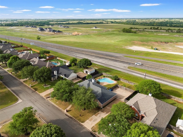 drone / aerial view with a residential view