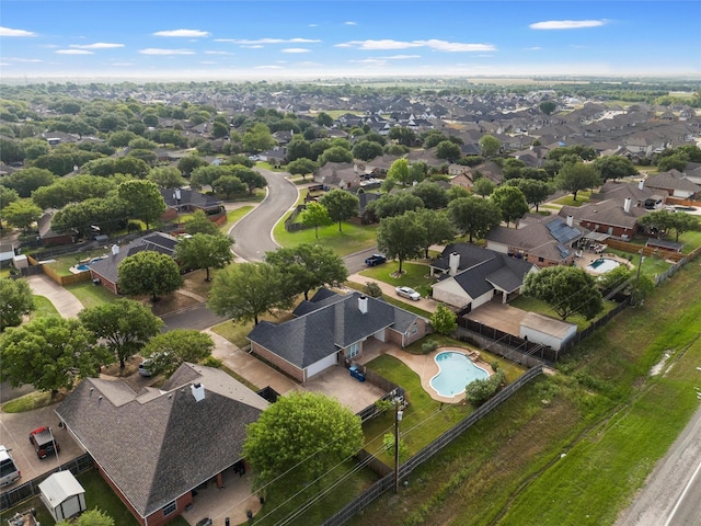 drone / aerial view featuring a residential view