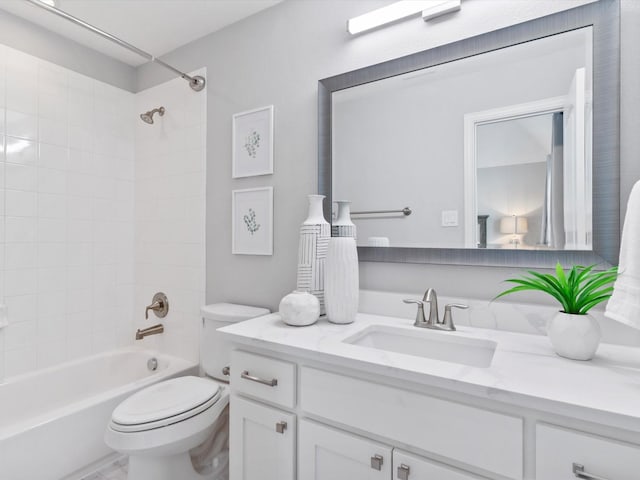 2908 Ballater Ct, The Colony, TX 75056 - bathroom featuring vanity, toilet, and shower / bathtub combination