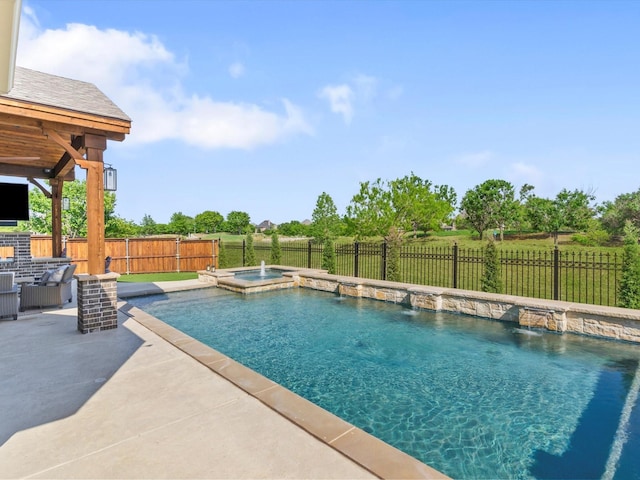 french country style house with a garage, stone siding, concrete driveway, and brick siding