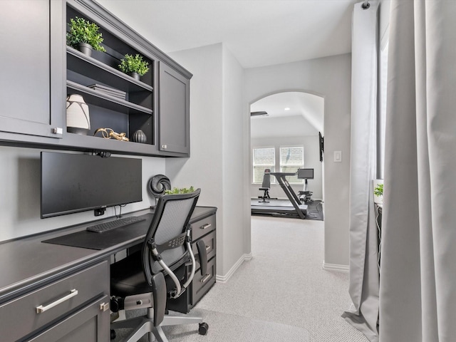 2908 Ballater Ct, The Colony, TX 75056 - carpeted office featuring arched walkways and baseboards