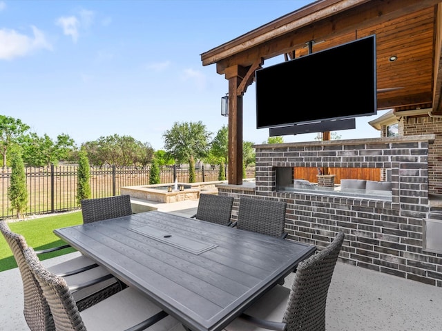 2908 Ballater Ct, The Colony, TX 75056 - fenced backyard with area for grilling, outdoor dining area, and a patio