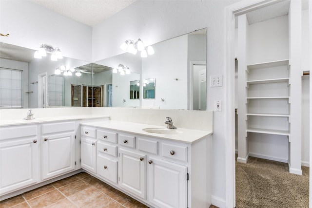 bathroom featuring vanity and tile patterned floors