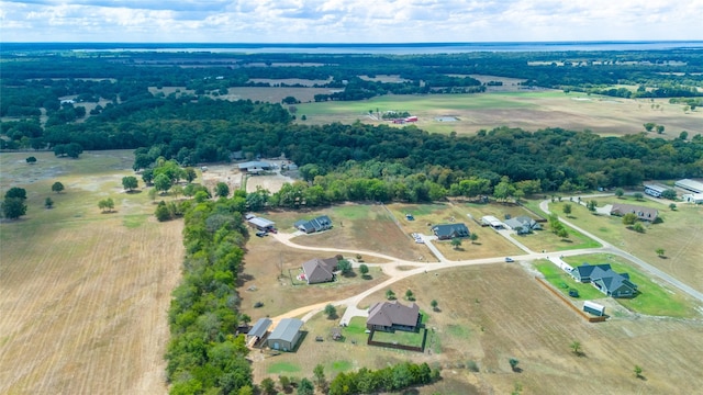 bird's eye view with a rural view