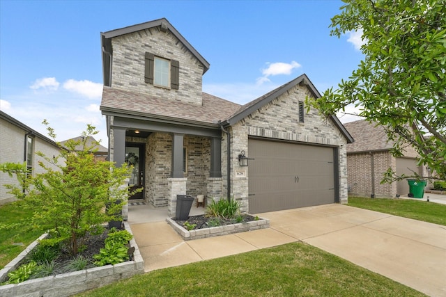 628 Claverton Ln, Forney, TX 75126 - view of front of house featuring concrete driveway, an attached garage, and roof with shingles