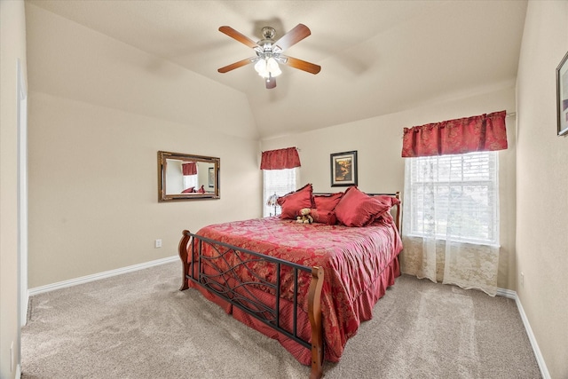 902 Alfred Dr, Wylie, TX 75098 - carpeted bedroom with vaulted ceiling, baseboards, and ceiling fan