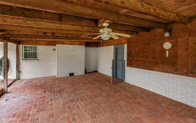 2007 Venus Dr, Bossier City, LA 71112 - unfurnished sunroom featuring beamed ceiling