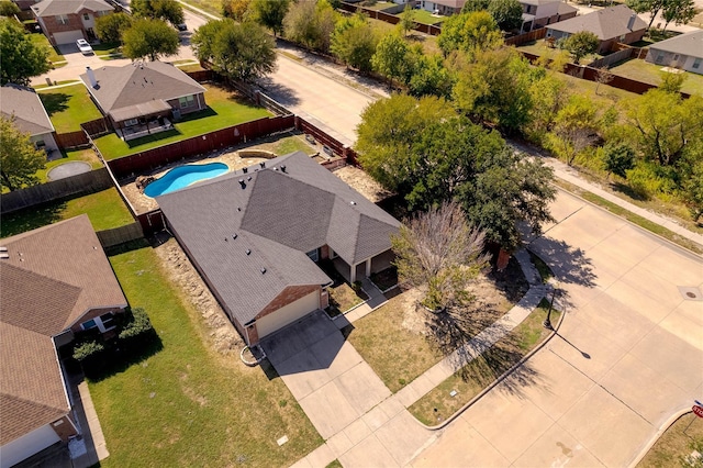 717 Baldwin Rd, Wylie, TX 75098 - aerial perspective of suburban area featuring a pool