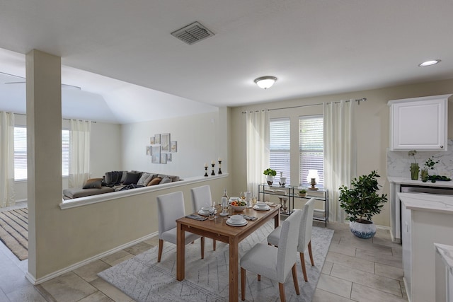 717 Baldwin Rd, Wylie, TX 75098 - dining room with plenty of natural light, light tile patterned flooring, recessed lighting, and baseboards