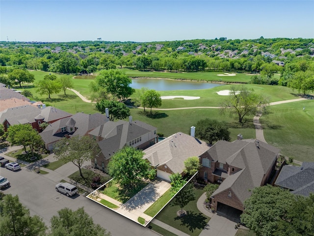 2110 Watercrest Ct, Keller, TX 76248 - birds eye view of property featuring a residential view, a water view, and view of golf course