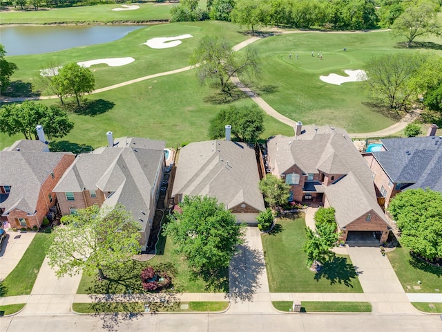 2110 Watercrest Ct, Keller, TX 76248 - bird's eye view featuring a residential view, a water view, and golf course view