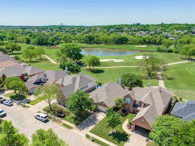2110 Watercrest Ct, Keller, TX 76248 - drone / aerial view featuring golf course view, a residential view, and a water view