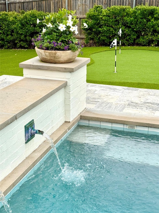 579 Point Vista Dr, Aledo, TX 76008 - view of pool featuring a putting area and fence