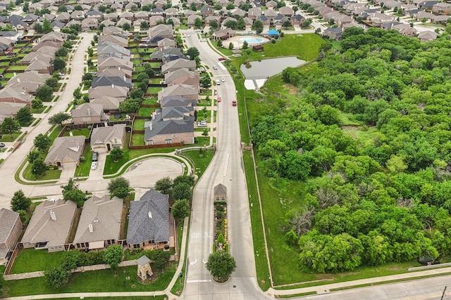 drone / aerial view with a residential view