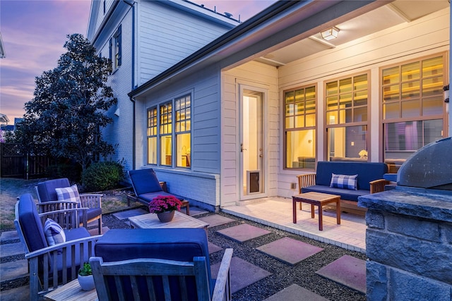view of patio / terrace with an outdoor hangout area