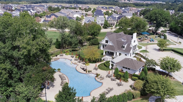 bird's eye view featuring a residential view