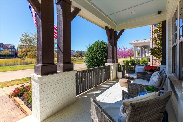 balcony with covered porch