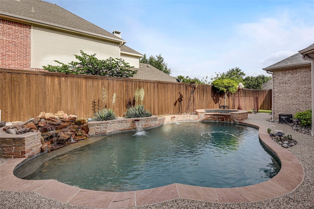 4524 Tuscany Dr, Plano, TX 75093 - view of swimming pool featuring a fenced backyard and a pool with connected hot tub