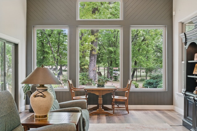 sunroom / solarium featuring a wealth of natural light
