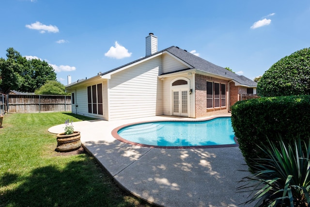 2611 Logan Dr, Mansfield, TX 76063 - view of swimming pool with a patio area and french doors