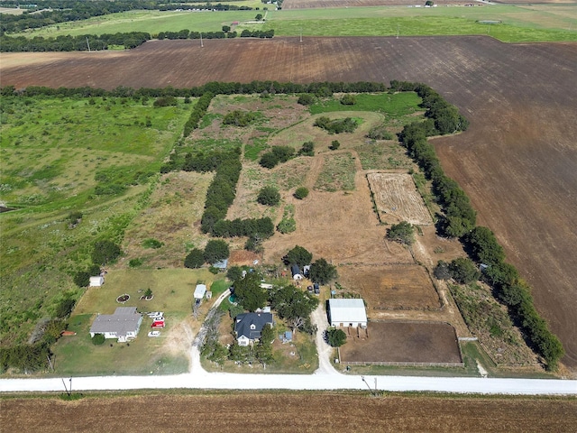 aerial view featuring a rural view