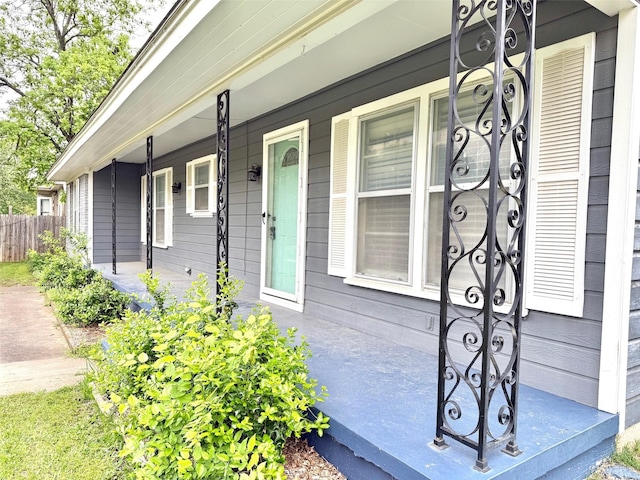 407 W Westhill Dr, Cleburne, TX 76033 - doorway to property with fence and a porch