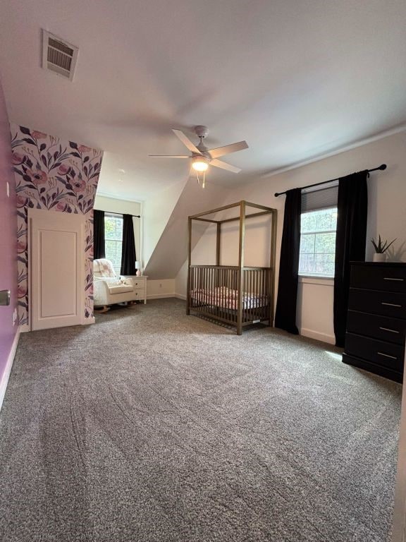 450 Vz County Road 4814, Ben Wheeler, TX 75754 - unfurnished bedroom featuring baseboards, multiple windows, visible vents, and carpet