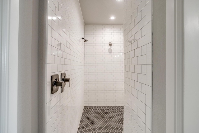 2161 Eagles Ridge Dr, Weatherford, TX 76087 - full bathroom with recessed lighting and a tile shower
