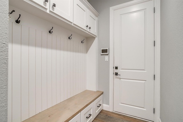 2161 Eagles Ridge Dr, Weatherford, TX 76087 - mudroom featuring dark wood-type flooring