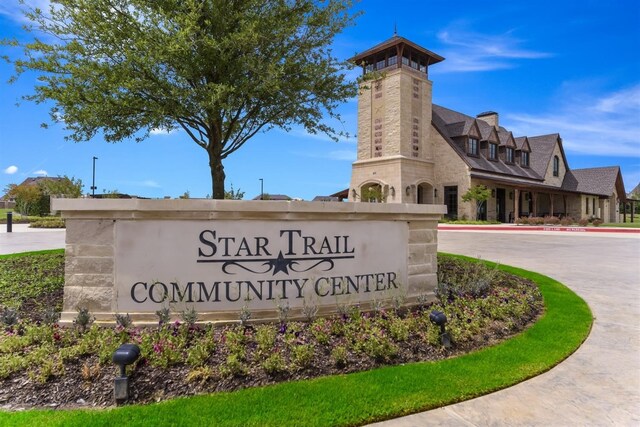 view of community sign