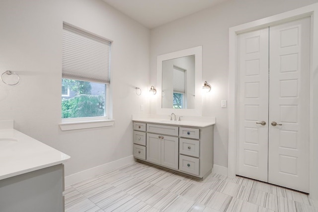 1833 Crested Ridge Rd, Fort Worth, TX 76008 - bathroom featuring vanity and baseboards