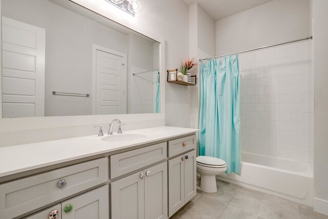 1833 Crested Ridge Rd, Fort Worth, TX 76008 - full bathroom featuring shower / bath combo with shower curtain, toilet, and vanity